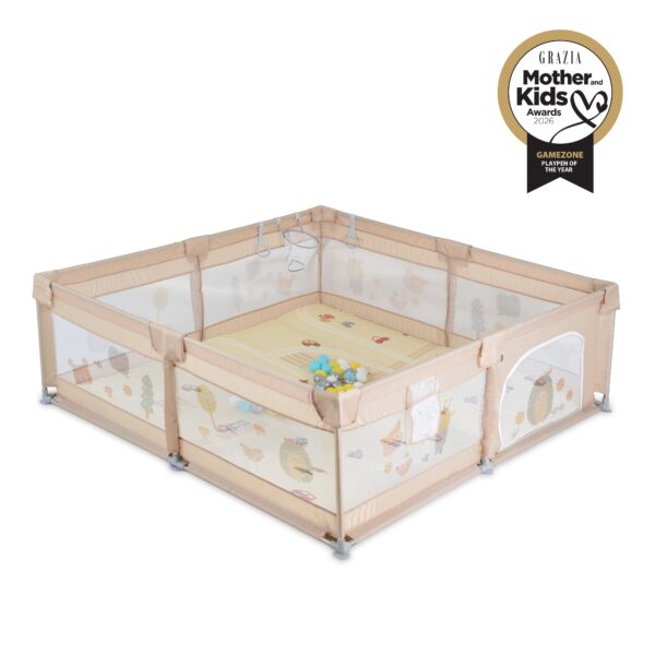 Moni Τετράγωνο Πάρκο GameZone Beige 150x200 εκ. 3m+