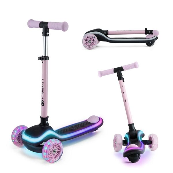 Kinderkraft Πατίνι Raket Pink με Led Τροχούς 2 ετών+