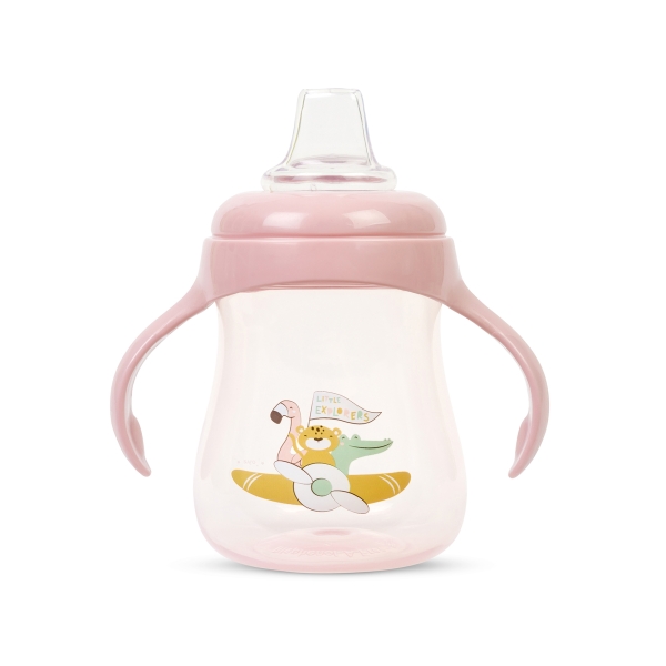 Kiokids Εκπαιδευτικό Ποτηράκι Little Explorers Ροζ 250ml 6m+