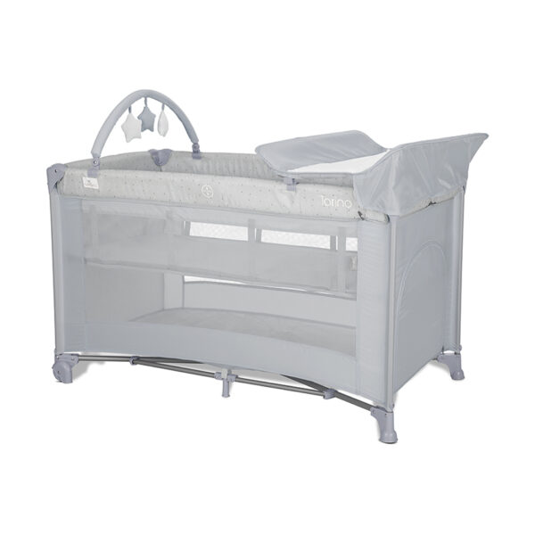 Παρκοκρέβατο Lorelli Torino Plus 2 Επιπέδων Grey