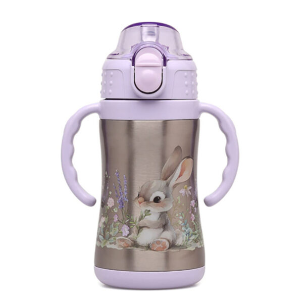 Kiokids Παγούρι Θερμός με Λαβές Space Lavender Bunny 280ml 6m+