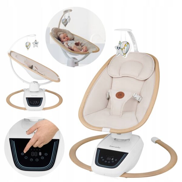Lionelo Olivia Διαδραστικό Ηλεκτρικό Ρηλάξ 180° Beige Natural