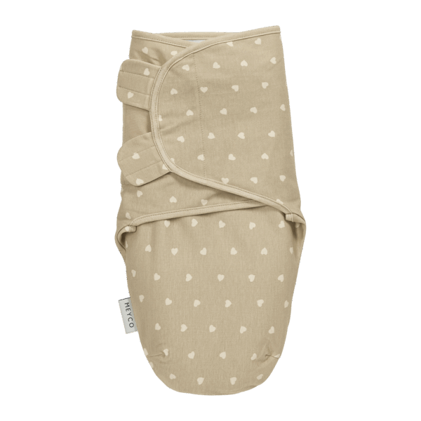 Meyco Swaddle Βρεφικός Υπνόσακος Sweet Heart Sand 0-3 μηνών