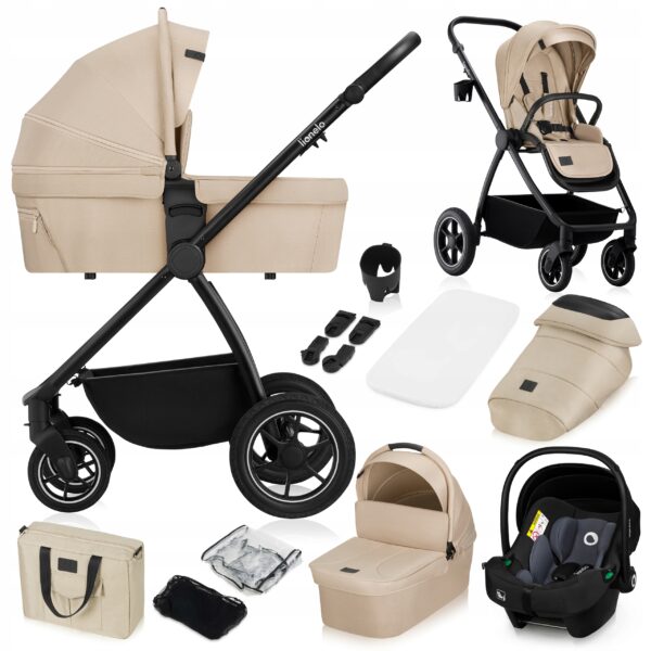Lionelo Σύστημα Μεταφοράς Meril 3 σε 1 Beige Sand