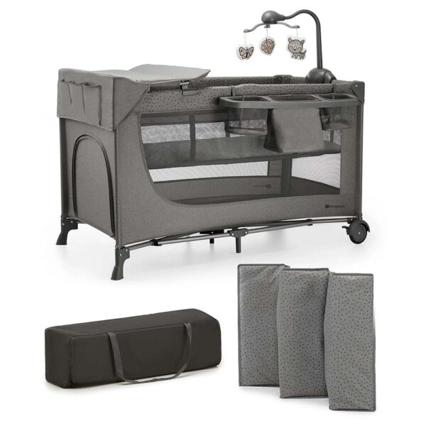 Kinderkraft Παρκοκρέβατο Joy 3 σε 1 Dark Grey