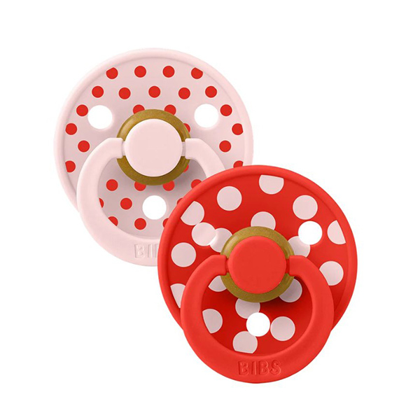 Bibs Πιπίλες Colour Latex Polka Dot / Candy Apple Σετ 2 Τεμ. Νο 3 18m+