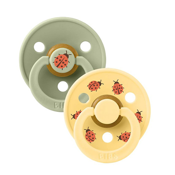 Bibs Πιπίλες Colour Latex Ladybug/ Sage Mix Σετ 2 Τεμ. Νο 3 18m+
