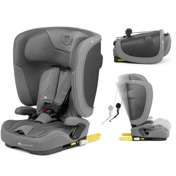 Kinderkraft Κάθισμα Αυτοκινήτου Fix2Go i- Size 76- 150cm Grey