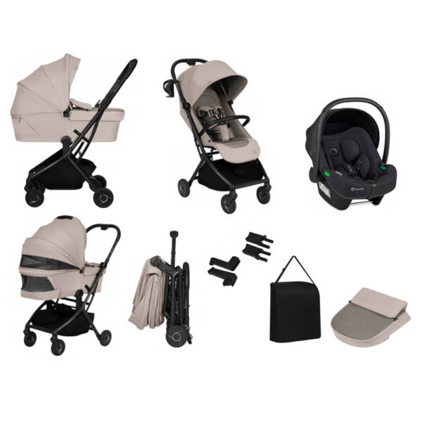 Lionelo Sia Flex 3 σε 1 Καρότσι Beige Sand με Κάθισμα Αυτοκινήτου