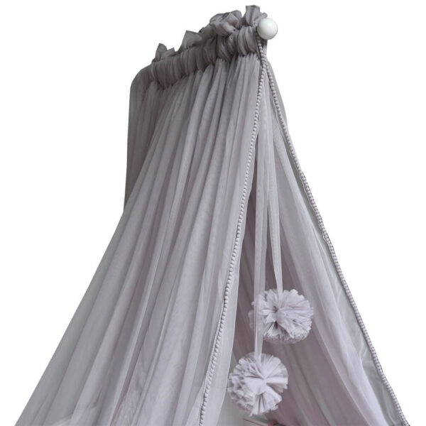 Bebe Stars Κουνουπιέρα με Pom-Pom Grey