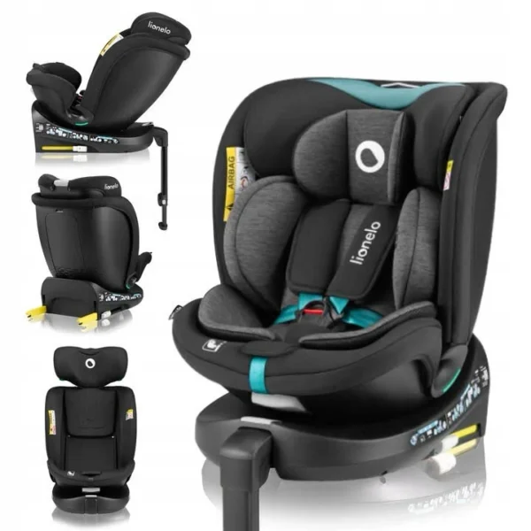 Lionelo Navy i-Size Κάθισμα Αυτοκινήτου 40-150 cm Black Turquoise