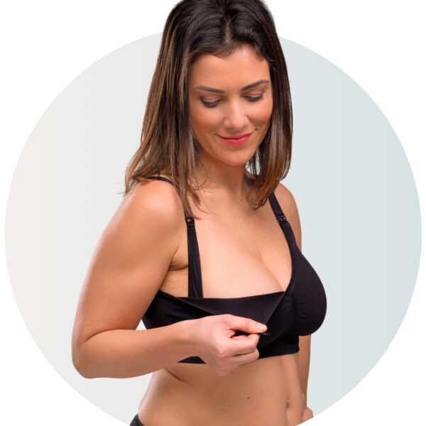 Carriwell Σουτιέν Θηλασμού χωρίς Ραφές / Seamless Nursing Bra - ΜΑΥΡΟ - L